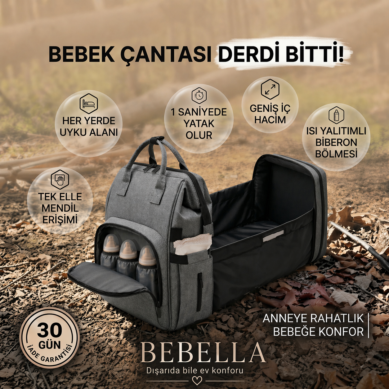 Bebella™ — Premium Bebek Bakım Çantası